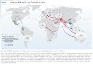 Principalele rute globale ale traficului de opiacee